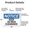 Signmission Keep 36 Inch Clearance, 18 in W x Rectangle, Aluminum OS-2PACK-NS-A-1218-L-13778 - alternate 4